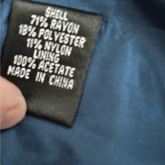 Adrianna Papell Blue Cropped Jacket Blazer/Top, size 14W - Picture 9 of 11